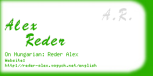 alex reder business card